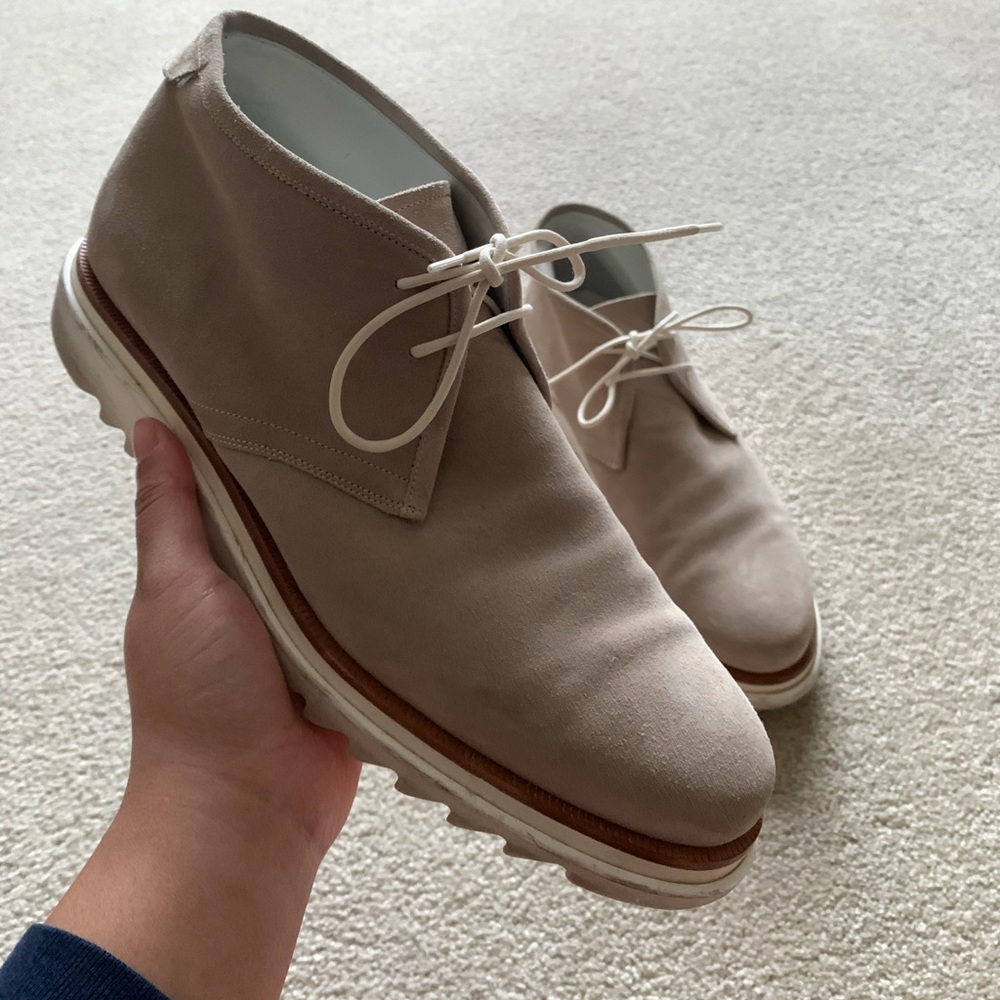 men’s suede Salvatore Ferragamo shoes